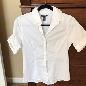 Women’s Lands End white button down shirt size 4